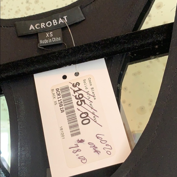 Acrobat solid silk tank dress. Size extra small - Picture 3 of 3